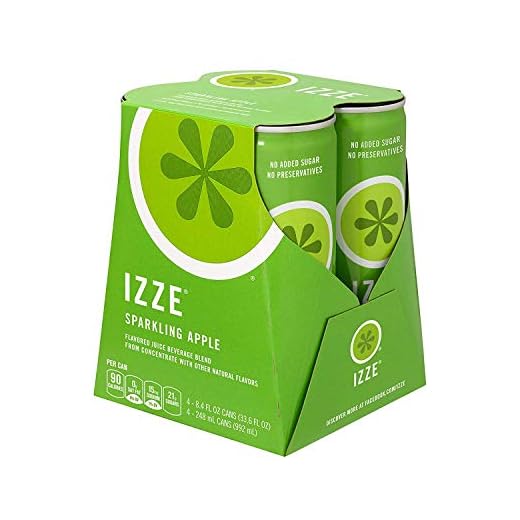 IZZE Sparkling Juice, Apple, 8.4 oz Cans, 4 Count
