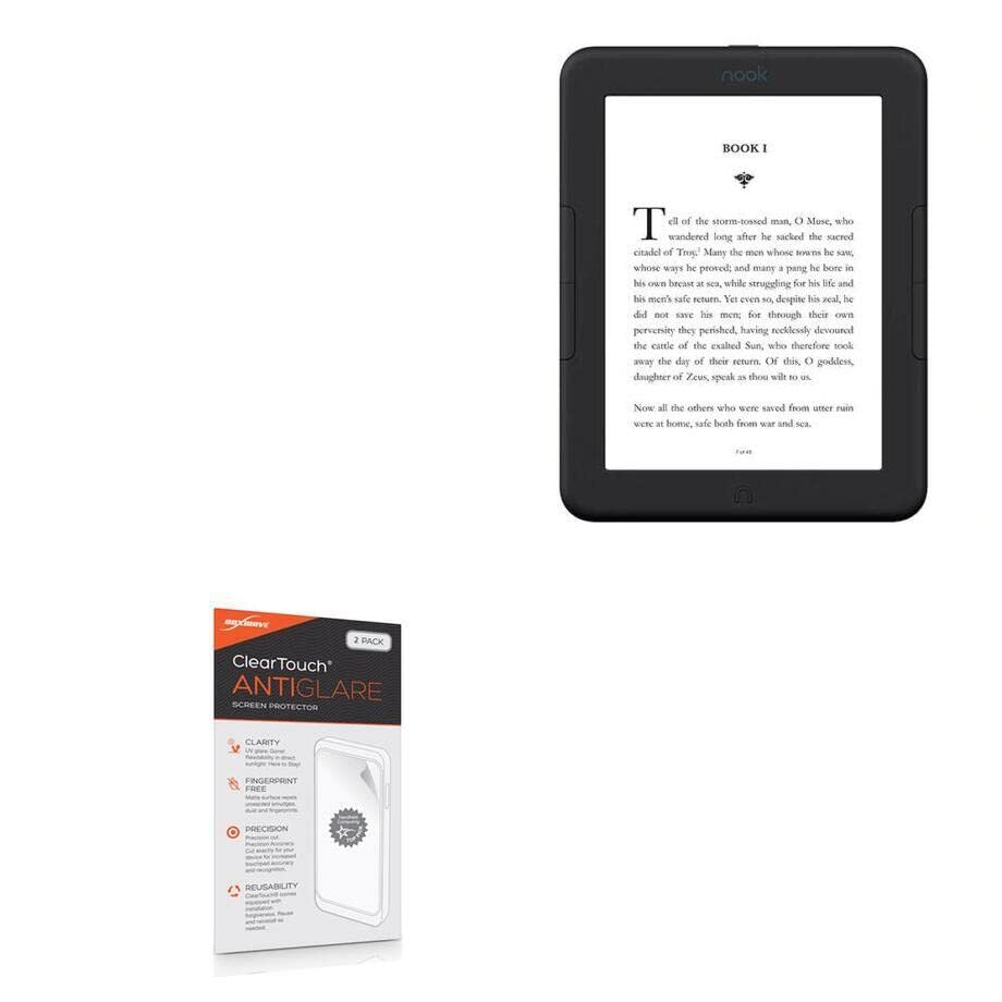 BoxWave Screen Protector Compatible with Barnes & Noble Nook GlowLight 4 - ClearTouch Anti-Glare (2-Pack), Anti-Fingerprint Matte Film Skin for Barnes & Noble Nook GlowLight 4