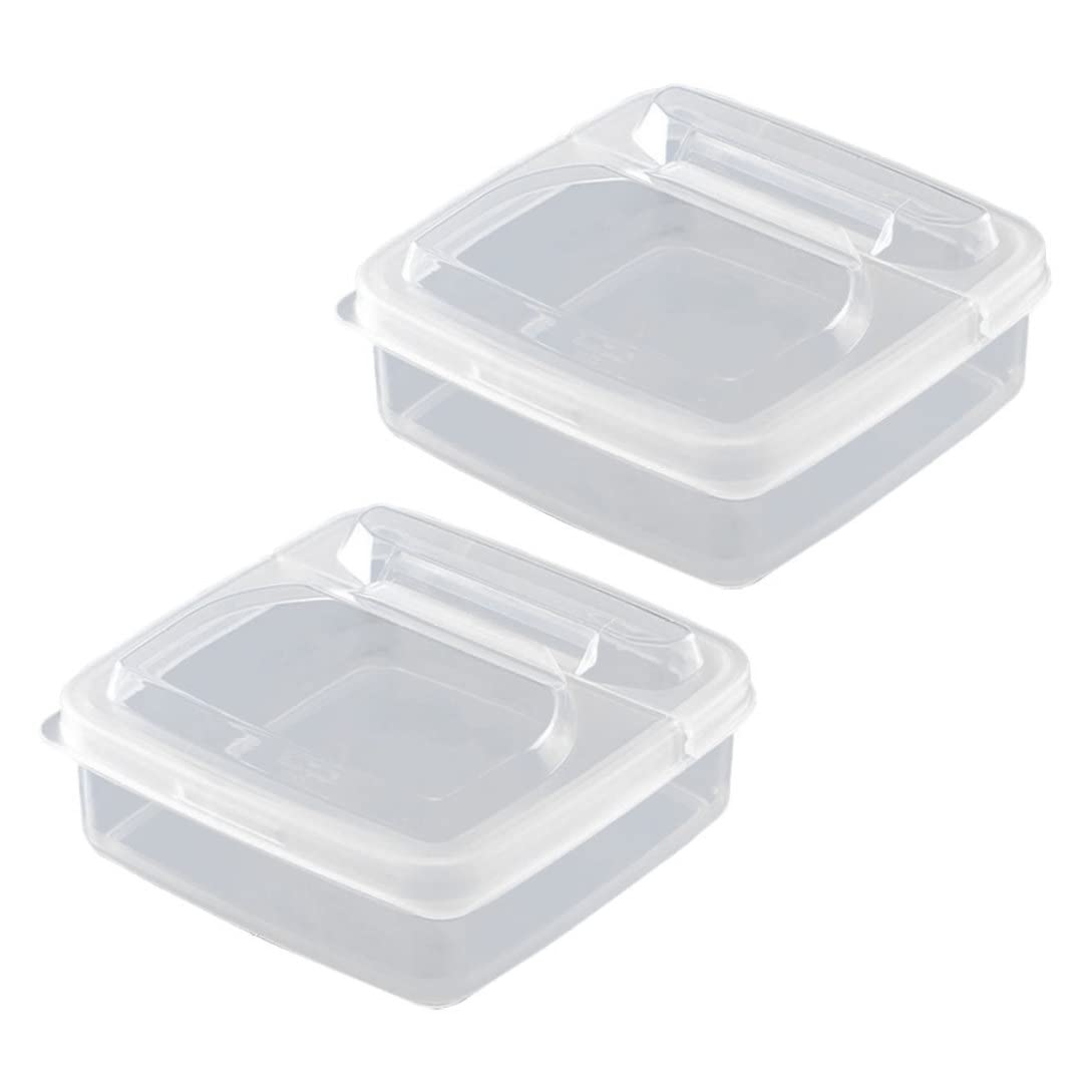 Tsawntd Fridge Cheese Container Butter Food Preservation Box Cheese Slice Box with Flip Lid 2PCS Food Preservation Butter with Flip Lid Fridge Sliced Container