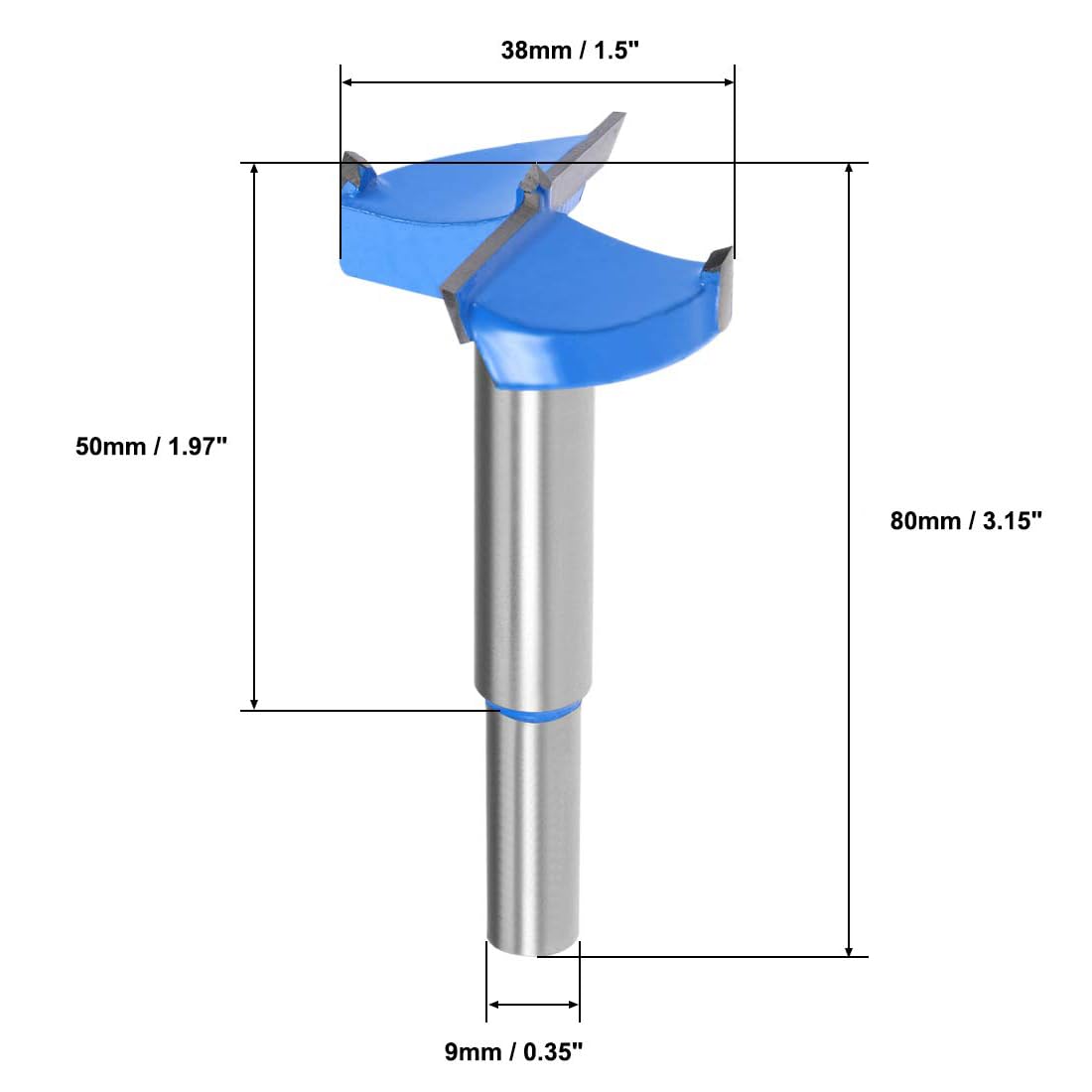 MACHSWON Forstner Drill Bits Tungsten Carbide Wood Hole Saw Opener Positioning Drill Bit 38mm Woodworking Hinge Drilling Bit Cutter - Image 3