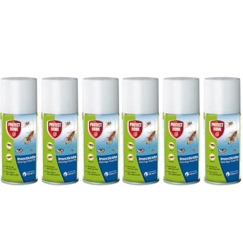 Insecticida DESCARGA TOTAL 150ml - Protect Home. Eficaz contra insectos voladores y rastreros. Ideal para lugares de dificil acceso. Listo para usar. (6)