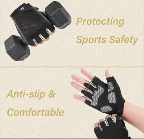 Eohak Workout Gloves for Men and Women Full Palm Protection Gym Gloves for Weight Lifting, Cycling, Gym, Training, Breathable and Snug fit - Image 4