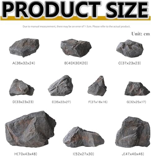 Decorative Landscape Rock Covers for Yard - Realistic PU Foam Fake Rocks, Lightweight Outdoor Faux Stone Décor, Versatile Septic Tank Covers, Durable Garden Landscaping Stones