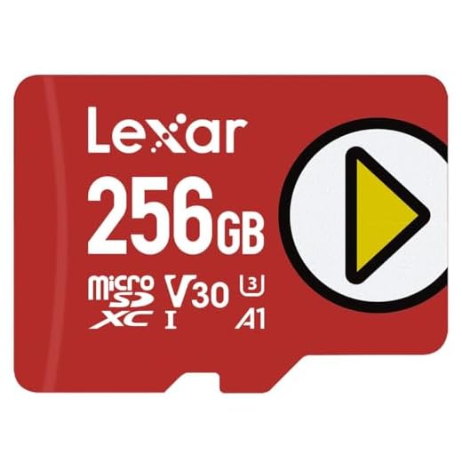 Lexar PLAY 256GB microSDXC UHS-I Memory Card, C10, U3, V30, A1, Full-HD Video, Up To 150MB/s Read, Compatible with Nintendo Switch, Portable Gaming Devices, Smartphones and Tablets (LMSPLAY256G-BNNNU)