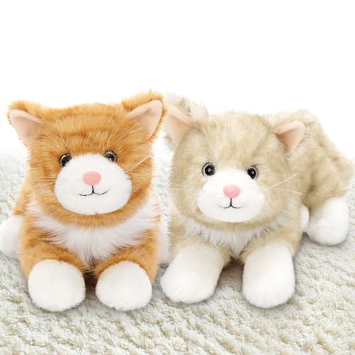 MorisMos 2pcs Gato Peluche Grande, 42cm Kawaii Gatitos de Peluche Suave Animales Juguete Gigante Teddy Regalo para Niños Novia Navidad Cumpleaños Deco