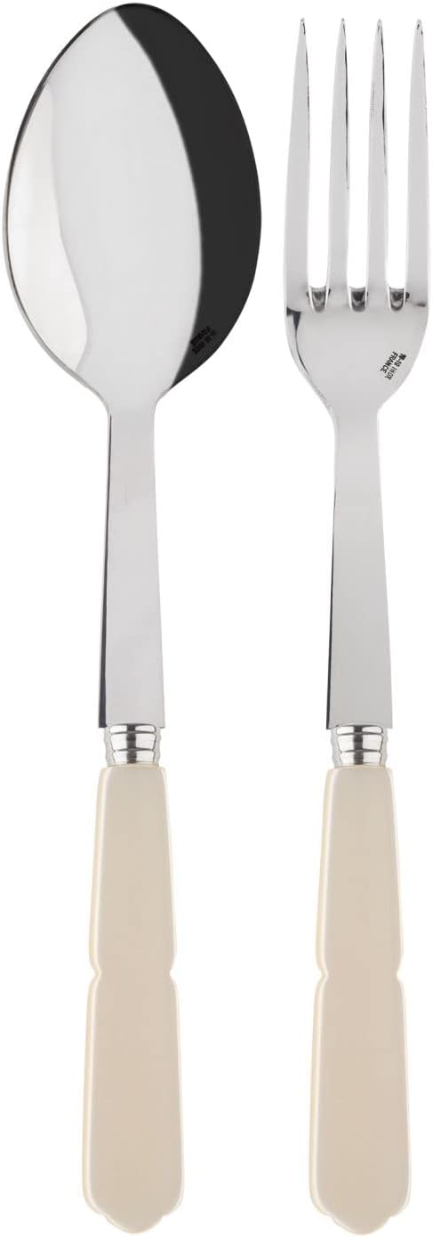 SABRE PARIS, Gustave, Pearl, 2-Piece French Salad Serving Set, Imported