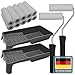 Produktbild NYVI Lackier Set zum Lackieren aller Lacke - 2x Farbrolle Bügel 2 x Farbwanne 10x Schaumwalzen - wiederverwendbar lösemittelbeständig - Malerset zum Streichen - Farbroller Set - Lackrollen für Lacke