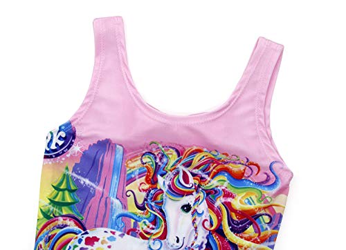 Jurebecia fato de banho de uma peça de roupa de banho feminino com padrão de unicórnio e tecido jove