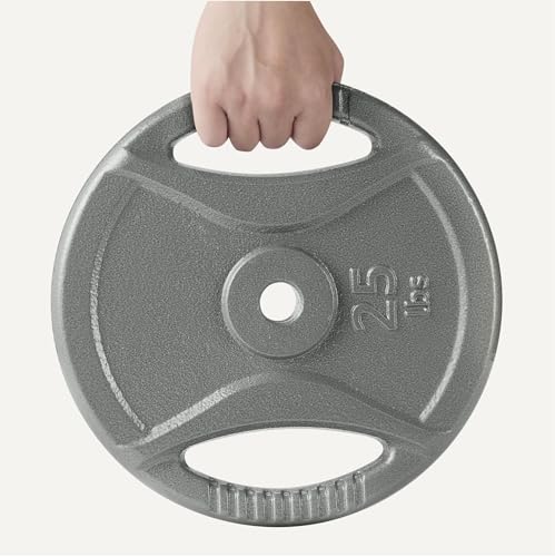 Amazon Basics 1-Inch Cast Iron Grip Weight Plates - Image 4