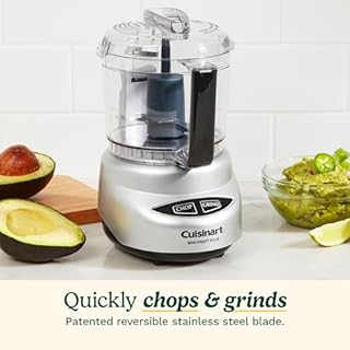 Cuisinart Mini-Prep Plus Food Processor, 24-Ounce Mini Food Processor to Chop Herbs, Vegetables, and Hard Cheese, 24-Ounce Work Bowl, Reversible Stainless Steel Blade, DLC-2A, White