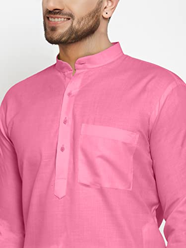 Image of Men's Cotton Blend Kurta Pyjama Set