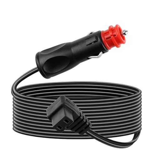 12 V Cable Alimentación para Nevera Alpicool Mobicool Dometic ICECO Camping Gaz Famille Voyage DC 12 V/24 V 3M Cable de Extensión Portátil para Refrigerador de Automóvil (Negro)