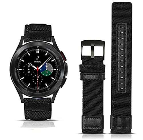 Olytop Galaxy Watch 4/5 40Mm 44Mm Bands/5 Pro, Galaxy Watch 4 Classic Bands 46Mm 42Mm, 20Mm Nylon Sport Replacement Strap Wristbands For Samsung Galaxy Watch Active 2/3 41Mm Smartwatch-Black+Grey #TOP3