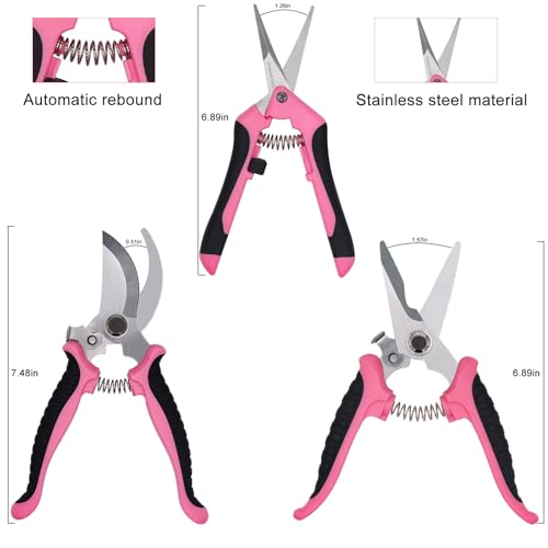 Set de 3 Tijeras de Podar de Acero Inoxidable para Jardín miniatura 3