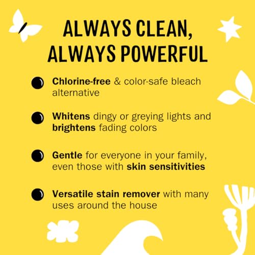 Image of Molly's Suds Oxygen Whitener | Powerful Bleach Alternative, Chlorine Free & Color Safe | Brightens Whites and Removes Stains (Pure Lemon Essential Oil - 158 oz)