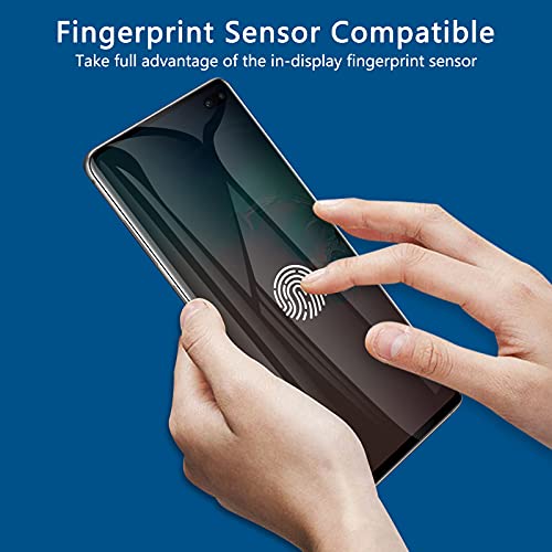 Lywhl [2 Pack] For Samsung Galaxy S10 Plus Privacy Screen Protector, Anti-Spy Flexible Film Tpu Screen Protector For Samsung Galaxy S10 Plus / S10+ [Support Fingerprint Id] [Easy Installation Frame] #TOP2