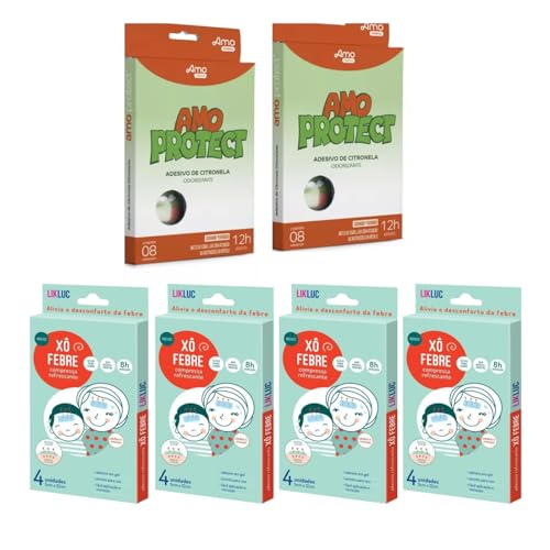 Kit 16 Sai Mosquito Repelente e 16 Compressa Alivio Xô Febre