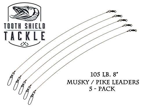 Tooth Shield Tackle 105 lb. 8" 5 Pack Premium Stainless Steel Solid Wire