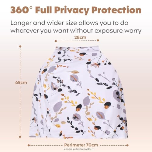Image of A Baby Cherry - Nursing Cover, Nursing Covers for Feeding Mom, Feeding Cover Breastfeeding Mother, Feeding Cover for mom, Multi-Use, Breathable, 360 Full Privacy Set of 2
