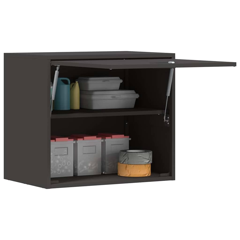 vidaXL Armadio a muro per garage Nero 60 x 40 x 53 cm, Soggiorno, mobili moderni per riporre, armadio funzionale, attaccato al muro, risparmio di spazio, organizzazione casa