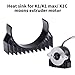 for Creality K1 K1Max K1C 36 Round Stepper Motor Aluminum Heat Sink,All Metal Fasting Heat Dissipation 3D Printer Parts for K1/K1C/K1 Max Moons Extruder Motor (Black)