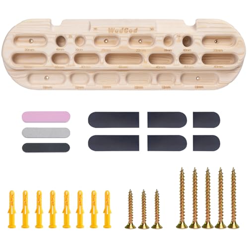 WodGod Climbing Hangboard Rock Climbing Training, Rock Climbing Fingerboard, Wooden