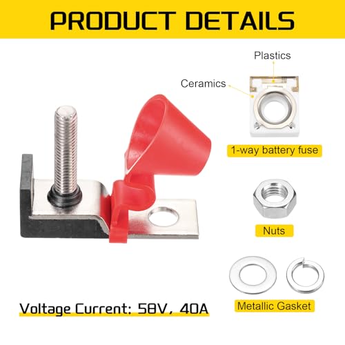 Fusible de terminal de 40A evita averías eléctricas en bloques de batería de 58V 2