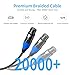 DETAME 2Pack XLR Male to Dual Female y Splitter Cable,Black+Blue Y Splitter Cable 1 Male 2 Female,3Pin-XLR Combiner Y Cord Balanced Microphone Adaptor Patch Cable-2FT