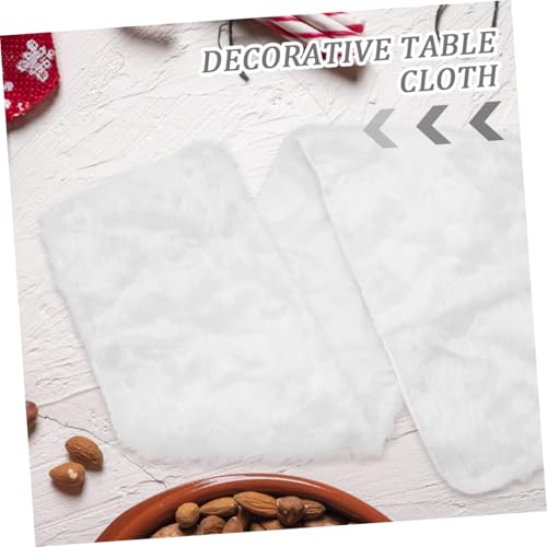 Chemin de table blanc Noël lavable pour protéger et décorer la maison - 8