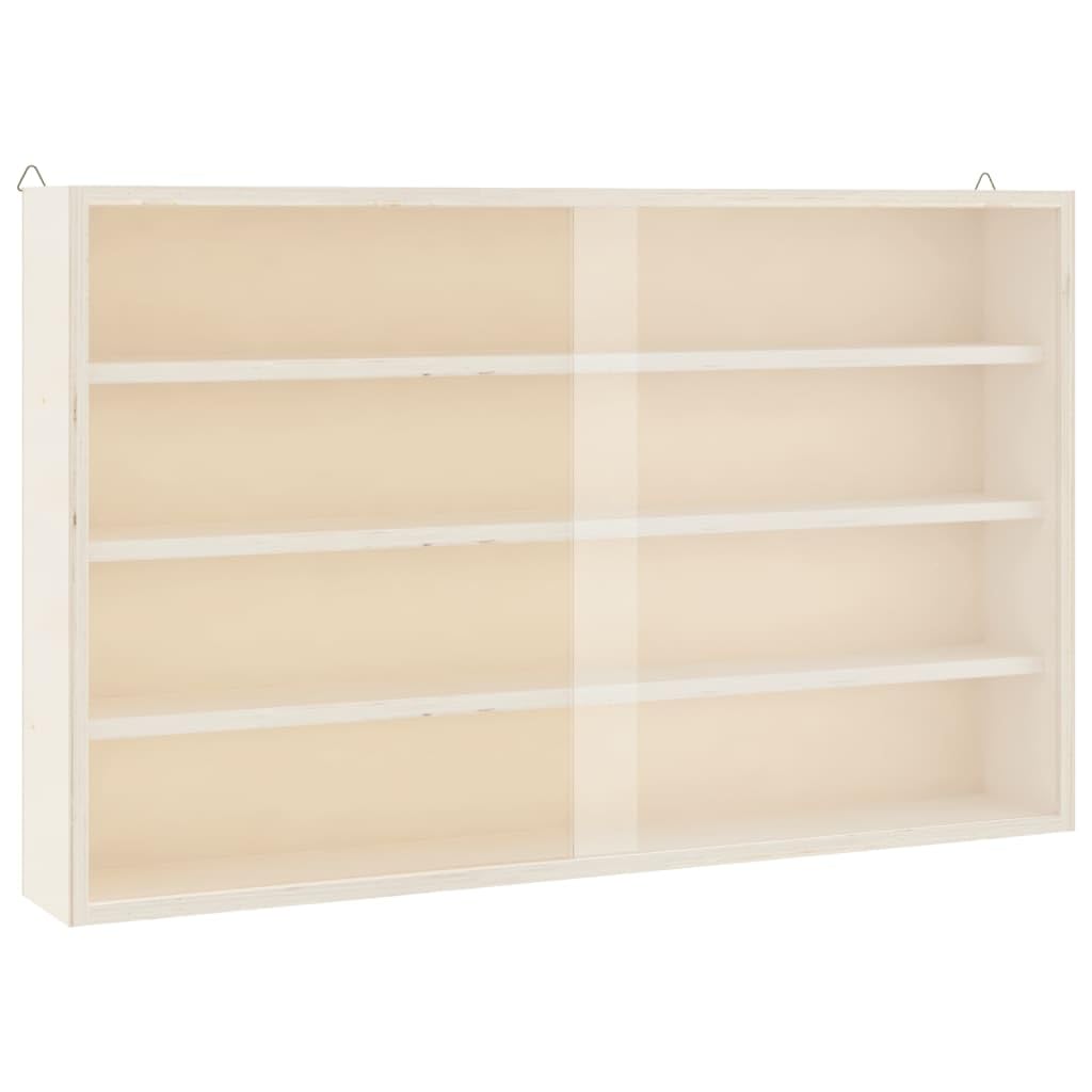vidaXL Vitrina de Madera para coleccionistas con Puertas 60x8,5x37 cm