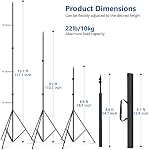 13ft Photographie de phare de poids lourd, Sdfghj Air Coussiné 13'/160inch/400cm Sky haut trépied Tall Stand avec étui pour Gimbal Stabilizer Video Camera Sports Shooting Studio LED Flash de lumière de sonnerie