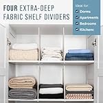 Maplefield Fabric Shelf Dividers - Versatile Towel Organizer for Closet - Dividers for Sweaters on Shelves - Slide-On Setup for Closet Organization - Pack of 4, 12 x 9.5 in - Image 3