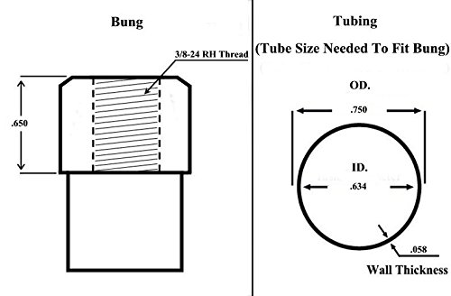 3/8 X 3/8-24 Economy 4-Link Rod End Kit with Bungs .058 Wall, Rod End, Heim Joint
