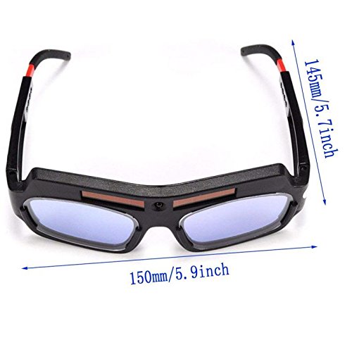 1 Pair Black Solar Auto Darkening Welding Goggle Safety Protective Welding Glasses Mask Helmet, Eyes Goggles Mask Anti-Flog Anti-Glare Goggles #TOP2