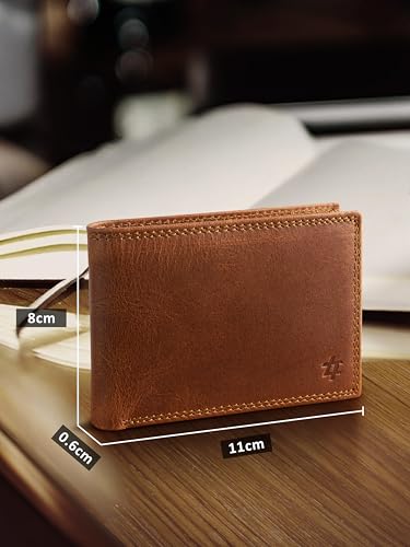 Crazy Horse Mens Leather Wallet Bifold with Flip ID-RFID Blocking Slim Leather Wallets for Men-Cielo Series-Gift for Him-Dad Gifts4