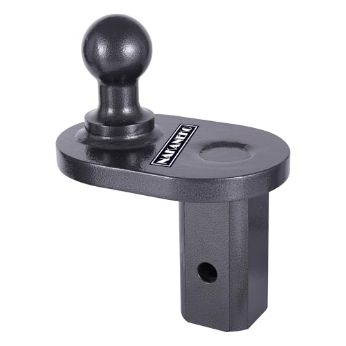 NAKANEKO GNXA4085,4” Offset Gooseneck Ball,Heavy Duty Trailer Hitches Gooseneck Hitch Extender,20000 lbs GTW,5000 lbs VTW,2-5/16 Inch Diameter Ball