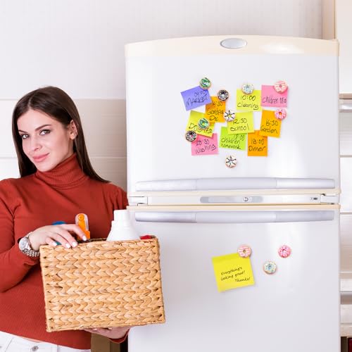 12 imanes decorativos de donut para refrigerador miniatura 5