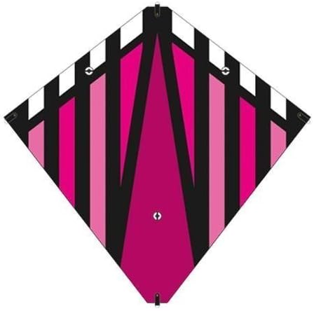 X-Kites 30 Inch Magenta Stunt Diamond Kite w/Double Handles & Line
