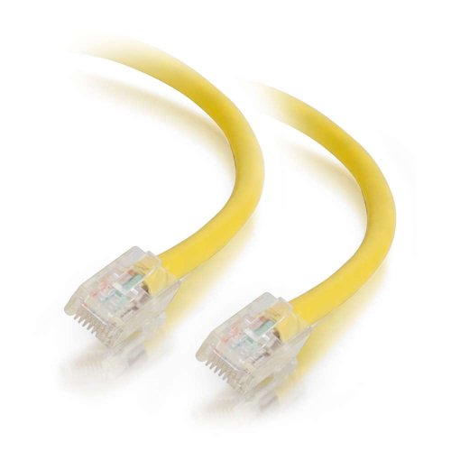 Image of C2G 00946 Cat5e Cable - Non-Booted Unshielded Ethernet Network Patch Cable, Yellow (6 Inches)