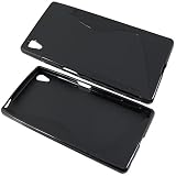 ebestStar - kompatibel mit Sony Xperia Z5 Premium Hülle Z5 Prime Flex Silikongel Handyhülle, Klar TPU Schutzhülle, S-line + Stift +3 Kunststofffolies, Schwarz