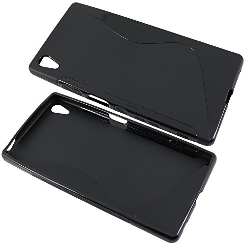 ebestStar - kompatibel mit Sony Xperia Z5 Premium Hülle Z5 Prime Flex Silikongel Handyhülle, Klar TPU Schutzhülle, S-line + Stift +3 Kunststofffolies, Schwarz