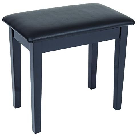 Kinsman KPB01BK Piano Bench with Storage - Black Cover