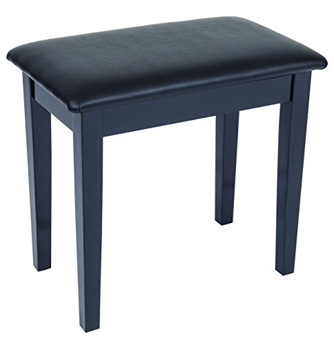 Kinsman KPB01BK - Banco de piano ajustable con almacenamiento, color negro.