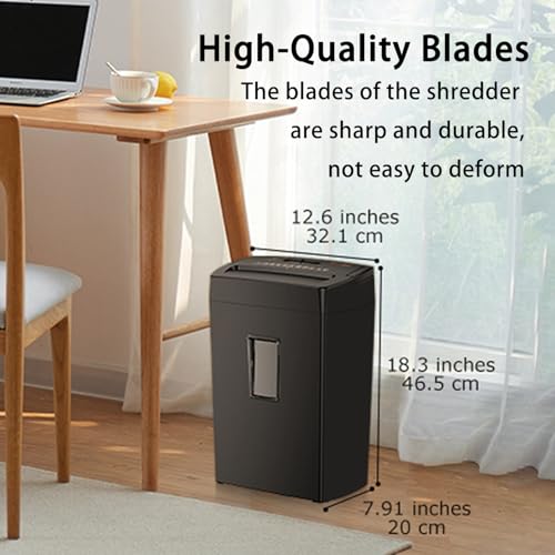 image for Bonsaii 12-Sheet Cross Cut Paper Shredder, P-4 High Security, Shreds P