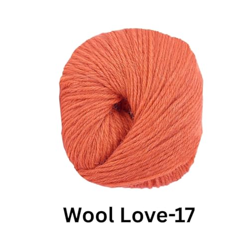 Image of VCR Red Orange Yarn, 25 Grams Hank, 85 Meters Length, 100% Merino Wool, Pack of 1, Shrink-Resistant Soft, Warm and Premium Wool Yarn for Knitting, Crochet and Craft Projects