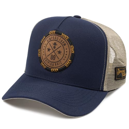 Boné Trucker Simprão Azul Original Aba Curvada Agro