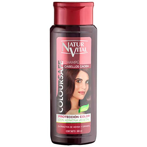 NaturVital Champú Coloursafe Cabellos Caoba con Keratina | Reaviva el Color , Repara y Protege - 300 Ml Cover