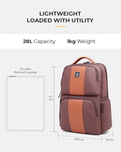 Image of EUME Premium 15.6 in Laptop bags for Men & Women Office Use | Stylish Backpack Bag | Spacious Backpack for Travelling | 28L Polaris