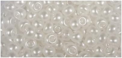 RAYHER 14589102 Rocailles verwachst, 2,6 mm, Dose 7g, Weiãÿ