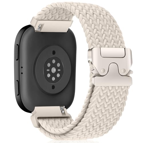 NicMool 22mm Correa para Amazfit Bip 6/5 / 5 Unity/Amazfit Balance, Nylon Pulsera de Repuesto Ajustable Trenzada Correas para Amazfit GTR 4 / GTR 3 Pro/GTR 3 / GTR 2 eSIM/GTR 2e - Blanco